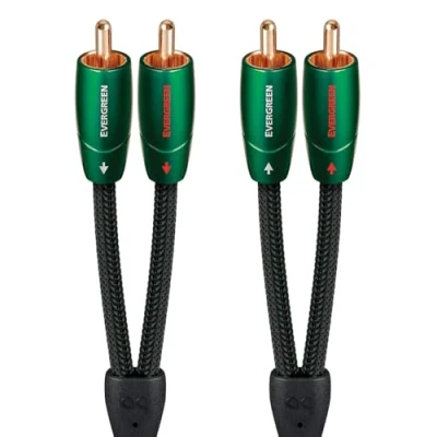 Image of audioquest 5m Evergreen RCA Audio Cable 2x Black (2x RCA, Copper, 5m, Black)