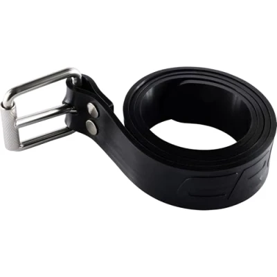 Image of CRESSI Serpent Silicone Marseillaise Belt Black Weight for Free Diving, Spear Fishing, Quick Realease Buckle, Black, One Size