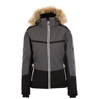 Image of Trespass Womens Ski Jacket Lightly Padded Removable Zip Off Hood Temptation