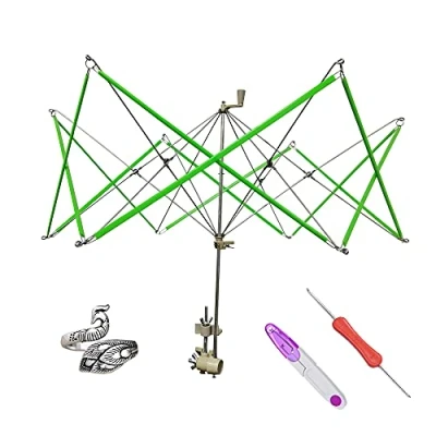 Image of Yarn Swift Winder Ball Knitting Holder for Skeins + 1 Pcs Scissors 1PCS Adjustable Loop Crochet