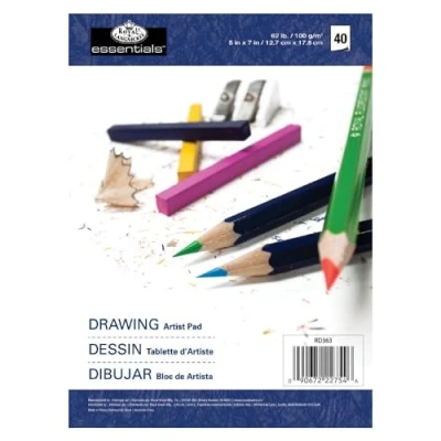 Image of Royal Brush Essentials Drawing Artist Paper Pad 5&quot;X7&quot; 40 Sheets