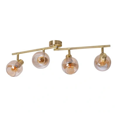 Image of Libby Ceiling Spotlight Bar Brass 4xE14