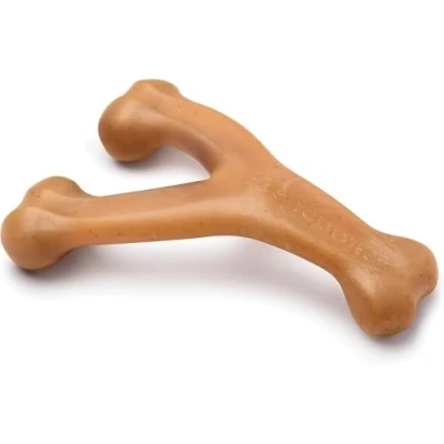 Image of Benebone Indestructible Wishbone Dog Chew Toy For Aggressive Chewers, Long Lasting Tough Boredom Breaker Dogs, Real Chicken Flavour, Large Made in the USA.
