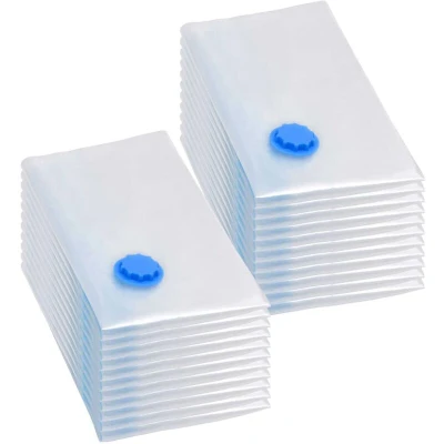 Image of vidaXL Vacuum Travel Storage Bags Clothing 80x60 cm 20 pcs