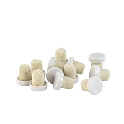 Image of New Plastic Topped Wine Corks Pack of 30 for Corking Home Made Wines &amp; Liqueurs Brew (White)
