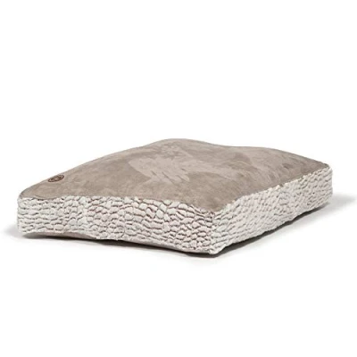 Image of Danish Design Arctic Grey Faux Fur and Suede Pet Box Duvet Large 125 x 79 12 cm