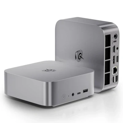 Image of Beelink Mini PC SER8, AMD Ryzen 7 8745HS(8C/16T, up to 4.9GHz), 24GB DDR5 RAM 1TB M.2 PCIe4.0 SSD, 4K Triple Display, USB4, HDMI, DP, BT5.2, WiFi6, 2.5G LAN, Gaming Computer