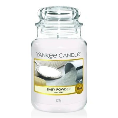 Image of Yankee Candle Scented Baby Powder Large Jar Long Burning Candles: up to 150 Hours Perfect Gifts for Women