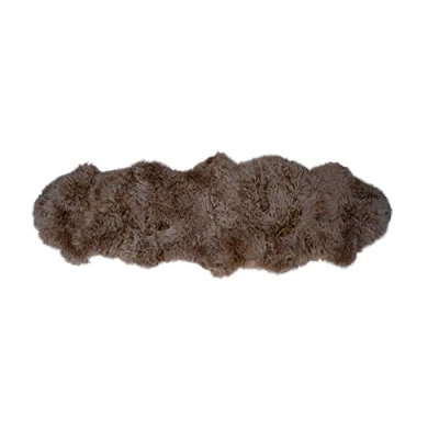 Image of Yukon International Naturally Sheepskins Luxurious Genuine New Zealand Double Sheepskin Rug (Champagne)