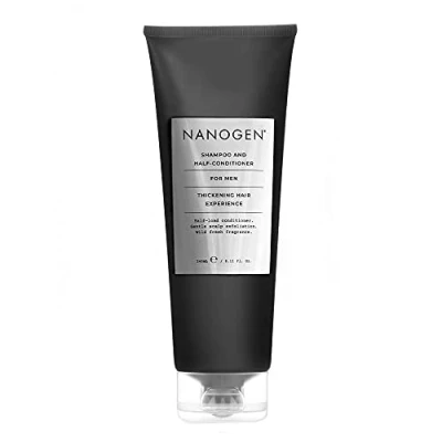 Image of Nanogen Thickening Shampoo and Half Conditioner for Men 240ml Sensitive, deep cleansing with Salicylic acid hair Growth Ingredients to encourage growth. Can use Minoxidil treatment.