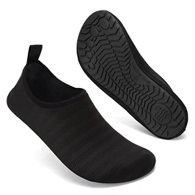 Image of Swim Water Shoes Socks Barefoot Protecting for Sea Beach Swimming Pool Mens Women(Black LXY,4.5/5.5 UK,38/39 EU)