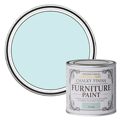 Image of Rust Oleum AMZ0027 Chalky Furniture Paint Duck Egg 125ml