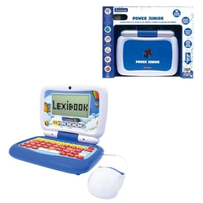 Image of Lexibook, Power Junior, Bilingual Educational Laptop ENGLISH/FRENCH with 40 activities including a new way to learn how read and count, JC398i1, Blue/White