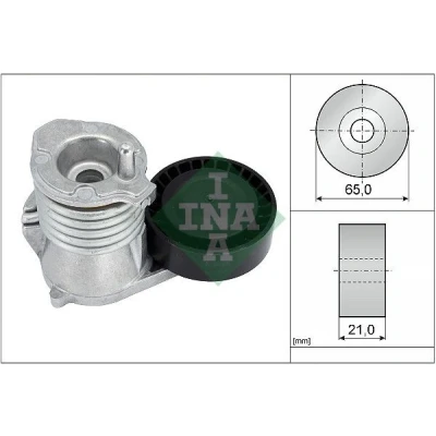 Image of 30711320, 8692810 Tensioner Lever, v ribbed belt INA 534 0029 10 65mm 21mm VOLVO: S40 II, XC90 I, C30, FORD: Focus 2