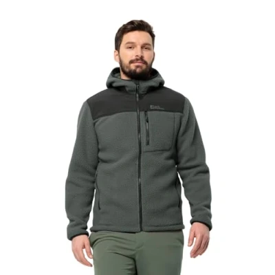 Image of Jack Wolfskin Men&#039;s Kammweg Pile Fz M Fleece Jacket, Slate Green,