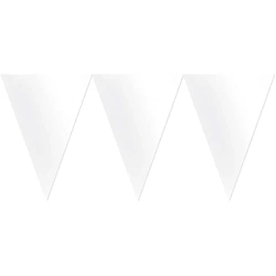 Image of Amscan 120099 08 55 Pennant Banner White