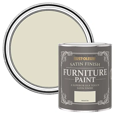 Image of Rust Oleum Beige Furniture Paint in Satin Finish Relaxed Oats 750ml