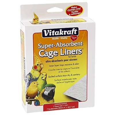 Image of Vitakraft Super Absorbent Cage Liners for Birds (20&quot; x 18&quot;), 7 count