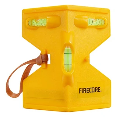 Image of Firecore Plastic Spirit Level Magnetic Post Level, with a rubber band FSL150PC