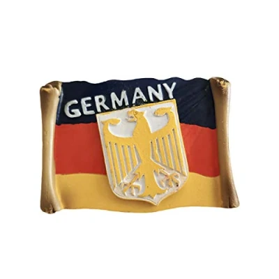 Image of Germany Flag 3D Souvenir Fridge Magnet Gift,Handmade Home &amp; Kitchen Decoration Refrigerator Collection