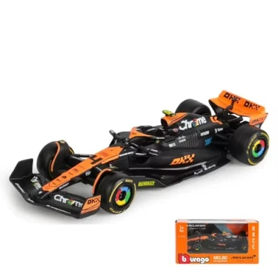 Image of HTLNUZD Bburago 1:43 2023 F1 McLaren MCL60#4 Singapore GP Lando Norris Alloy Racing Car 1/43 Formula One Model Die Cast Adult Collection Vehicles Gift (Color box version)