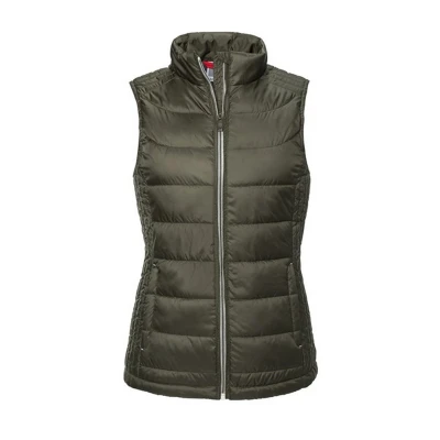 Image of Russell Athletic Womens/Ladies Nano Body Warmer (Dark Olive) Size 2XL