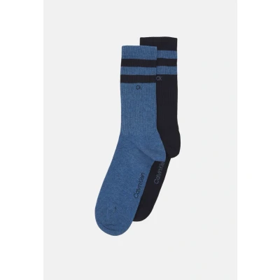 Image of Calvin Klein Underwear SOCK 2 PACK Unisex Socks, Size: 6 8, Mid denim