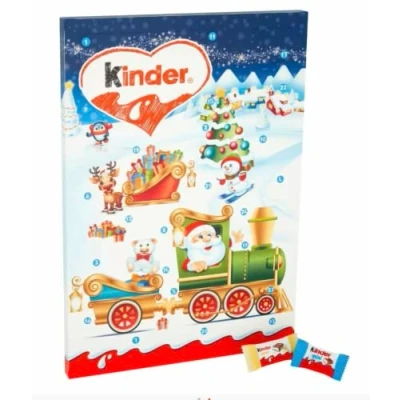 Image of Kinder Chocolate Mini Advent Calendar Selection of Fine Milk Bar and with Cereals Smooth Filling 135g