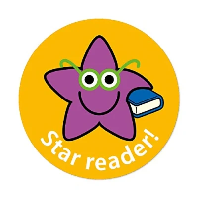 Image of The Sticker Factory 28mm Star Reader stickers. 3 sheets, 54 stickers., 134