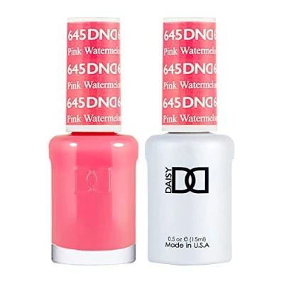 Image of DND Duo Gel &amp; Nail Polish Set Pink Watermelon 645 2x15ml