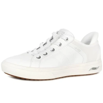 Image of Skechers Women&#039;s Arch FIT Arcade Forever Cozy Sneaker, White, 4 UK