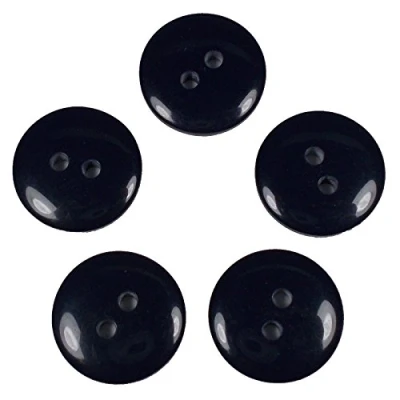 Image of Smartie Buttons Polyester Round 2 Hole Pack of 5 (18mm, Dark Blue)