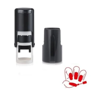 Image of MaxStamp Rubber Stamp (Small, Rectangular, Red), 10mm Self Inking for Nail Salon Owners or Managers