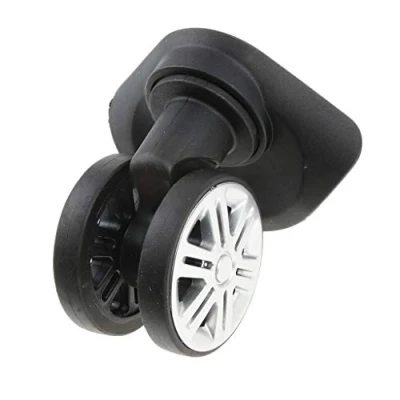 Image of P Prettyia 2 Pieces A19 Suitcase Luggage Dual Roller Wheels Replacement Casters for Trolley Case Black Easy Installation