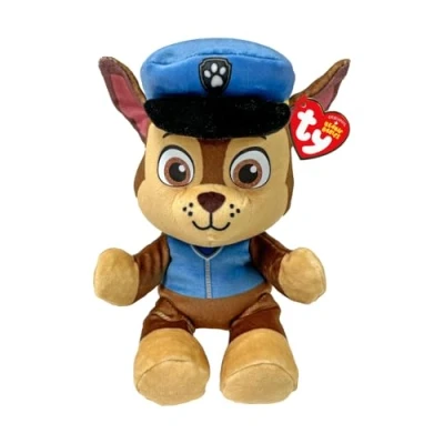 Image of TY Chase Paw Patrol Soft Plush Toy for Kids, Cuddly Teddy Collectible Stuffed Toy, Beanie Babies Range, Regular