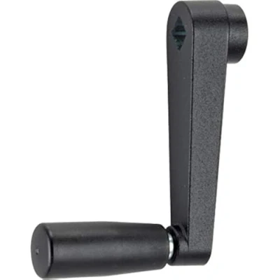 Image of HALDER 24330.0422 Hand cranks/die cast zinc, Black/Textured Matte, l=64 mm/s=10 mm