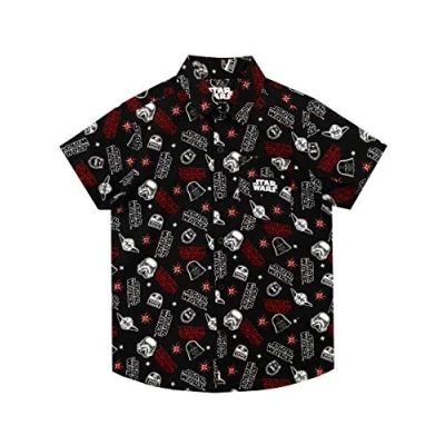 Image of Star Wars Boys Shirt Darth Vader Stormtrooper and Yoda Black 3 4 Years
