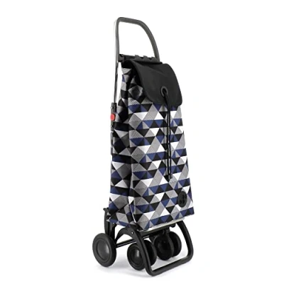 Image of ROLSER I Max Sahara 4 Wheel 2 Swivelling Foldable Shopping Trolley Blue