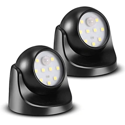 Image of Proxinova LED Security Lights Motion Sensor PIR, Bright Floodlight 150 Lumens, Wireless Outdoor, Outdoor Battery Powered, Powered Lights, 2 Pack