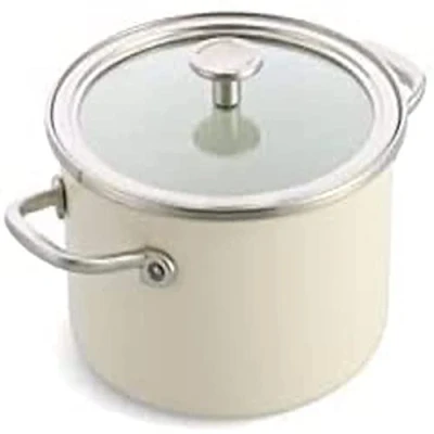 Image of KitchenAid Cooking Pot Steel Core Enameled Almond White ø 20 cm / 3.7 Liter