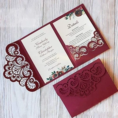 Image of 2Pcs Cutting Dies Set for Card Making, Yuntrip Wedding Invitation Lace Flower Border Metal Die Cuts Stencils DIY Scrapbooking Photo Album Decorative Paper Making Supplies