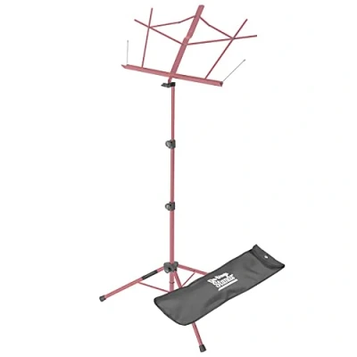 Image of On Stage SM7122PKB Compact Folding Sheet Music Stand with Bag, Pink