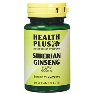 Image of Health Plus Siberian Ginseng 600mg Energy Plant Supplement 60 Tablets