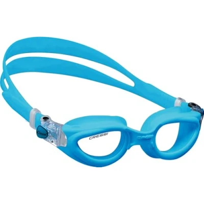 Image of CRESSI Rocks Kids Goggles, Azure Perfect Goggles for Swimming, Pool and Snorkelling ideal Children Boys, Azure/Clear Lens, 7/15 Years