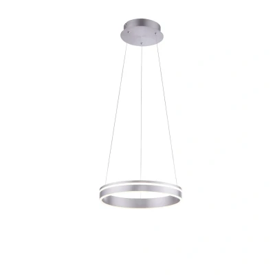 Image of Q Vito Pendant Ceiling Light Steel 1x 27W LED 2700 5000K Dimmable