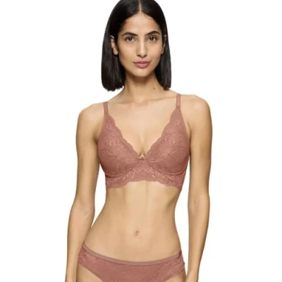 Image of Triumph Charm Triangle bra, Women&#039;s, Size: 40E, Dusty cedar