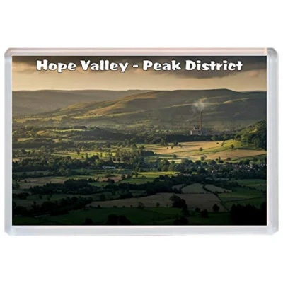 Image of Hope Valley Peak District JUMBO Fridge Magnet 96 x 67 mm SIZE Gift Souvenir Present BBSM2119
