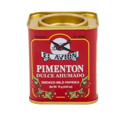 Image of El Avion Pimenton Dulce Ahumado Smoked Mild Paprika, Red Tin, 75 g