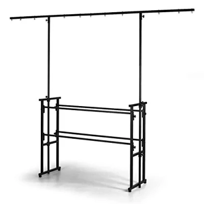 Image of Audibax DS10 Traverse Stand for Disco Lights Height Adjustable T Bar from 211 to 251 cm Lighting with 11 Grip Points Non Slip Rubber Feet