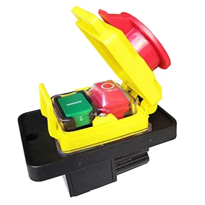 Image of CK5 CK 5 250V T85 10(8) A 4 Pin Electromagnetic Push Button Switch Stop Start On Off Emergency Pushbutton Switches for Electric tool
